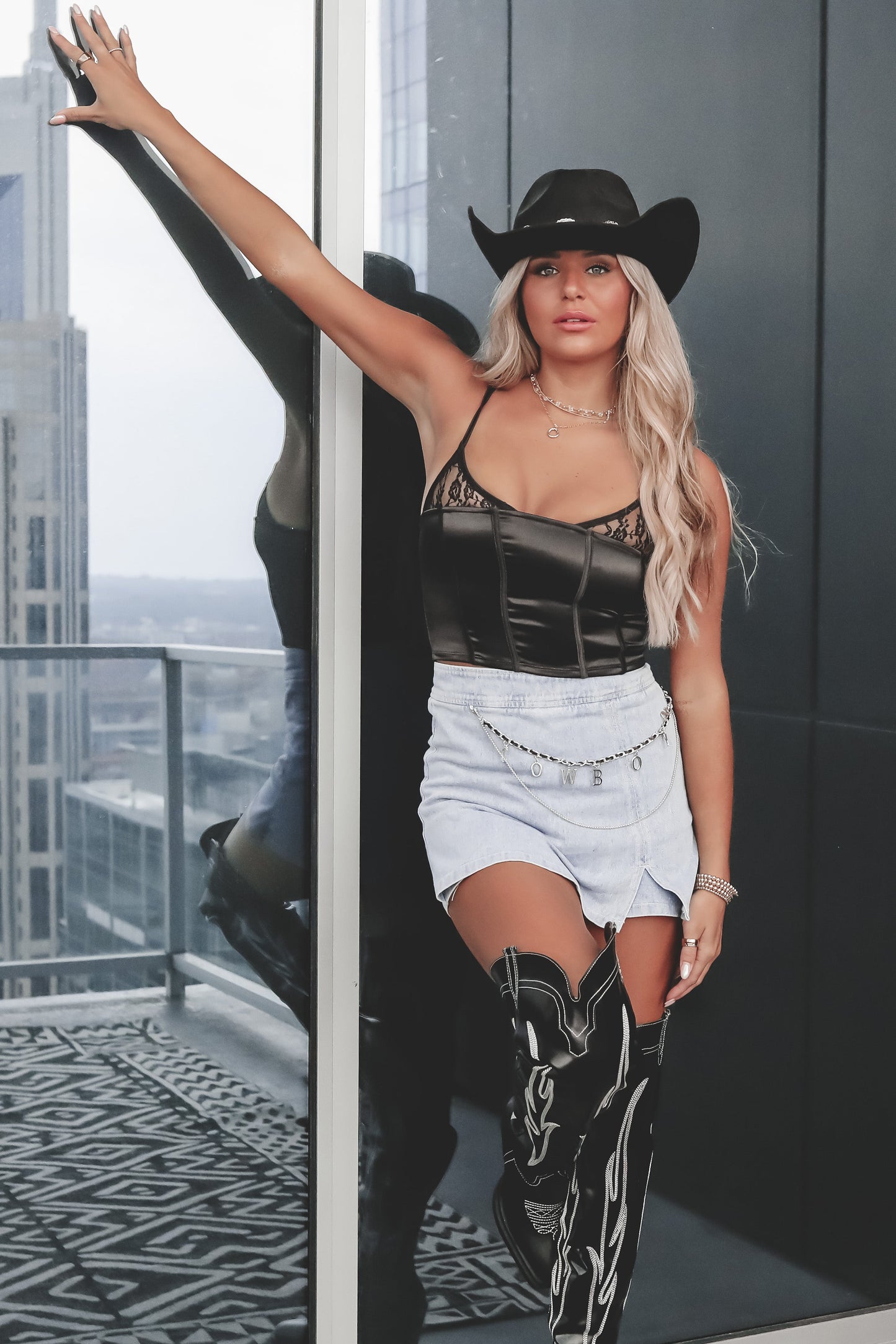 Cowboy Cutie Denim Skort