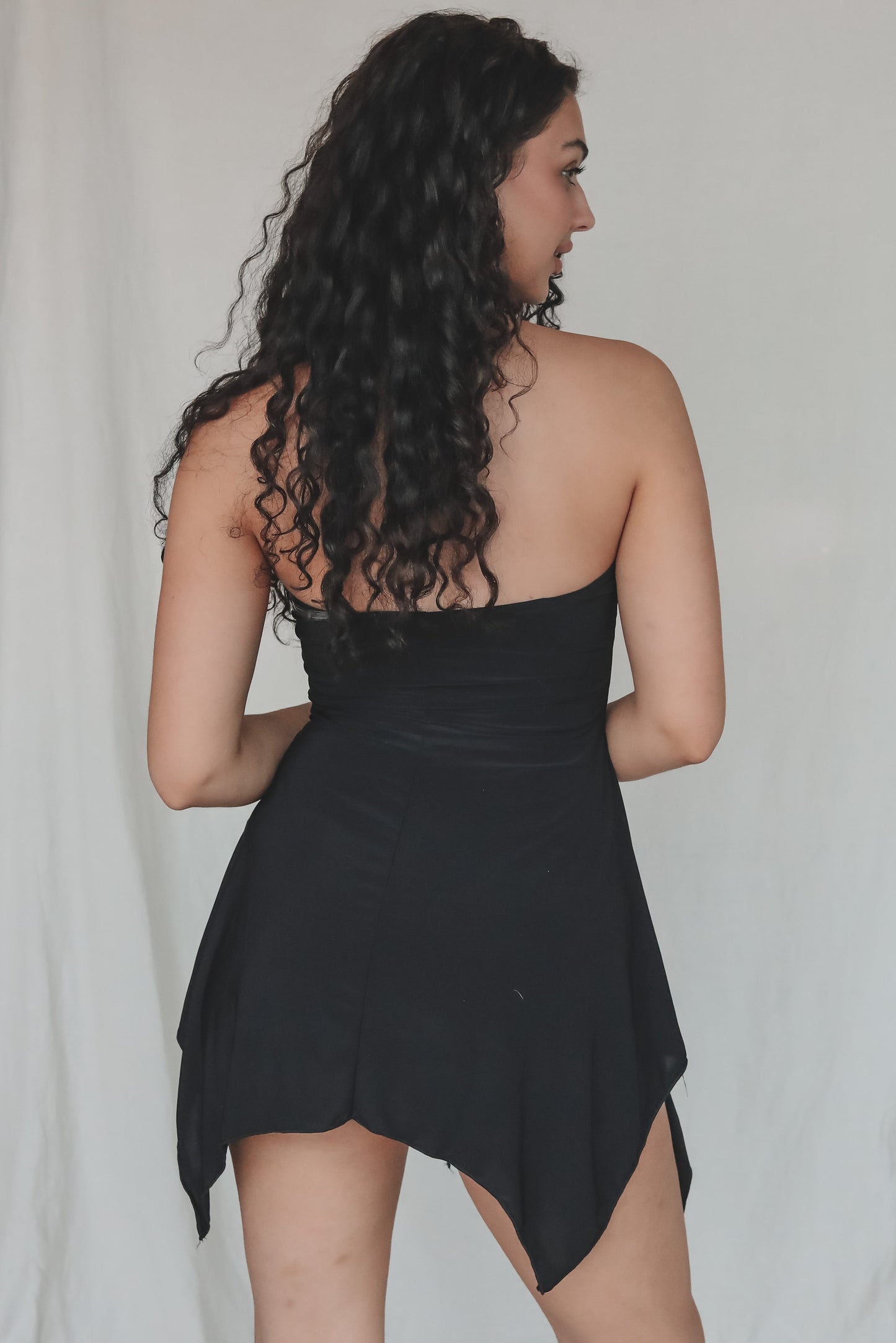 Spin You Around Ruffle Halter Mini