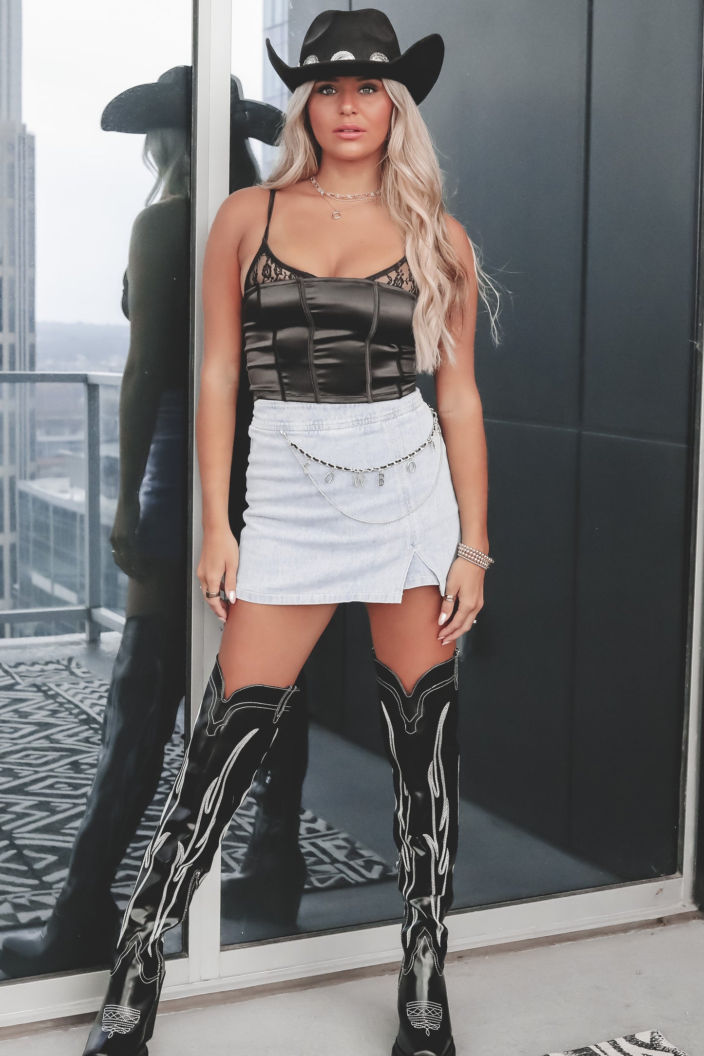 Cowboy Cutie Denim Skort