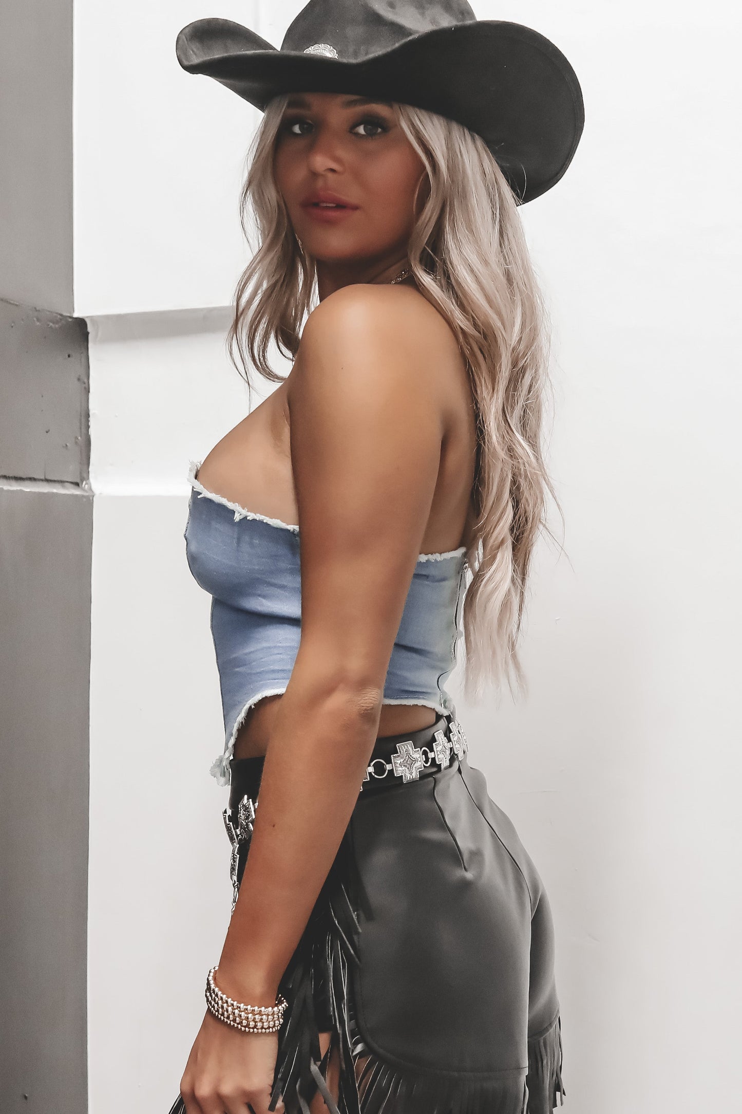 How We Do It Around Here Denim Top